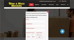 Desktop Screenshot of miniandmaximovers.co.za
