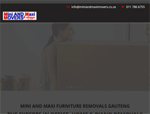 Tablet Screenshot of miniandmaximovers.co.za